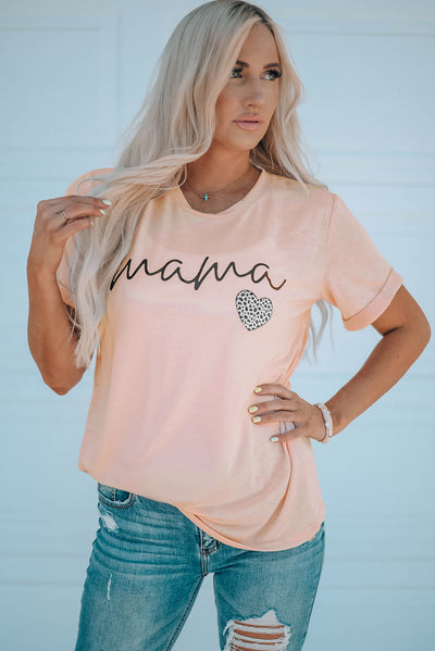 MAMA Heart Graphic Tee Shirt - SHE BADDY© ONLINE WOMEN FASHION & CLOTHING STORE