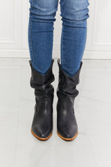 MMShoes Better in Texas Scrunch Cowboy Boots in Navy - SHE BADDY© ONLINE WOMEN FASHION & CLOTHING STORE