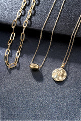 18K Gold Plated 3-Piece Pendant Necklace Set - SHE BADDY© ONLINE WOMEN FASHION & CLOTHING STORE