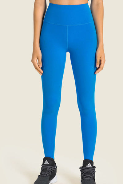 High-Rise Wide Waistband Pocket Yoga Leggings - SHE BADDY© ONLINE WOMEN FASHION & CLOTHING STORE