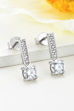 Moissanite and Zircon 925 Sterling Silver Drop Earrings - SHE BADDY© ONLINE WOMEN FASHION & CLOTHING STORE