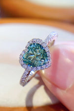1-Carat Moissanite Heart Ring - SHE BADDY© ONLINE WOMEN FASHION & CLOTHING STORE