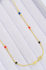 18K Gold-Plated Multicolored Bead Necklace - SHE BADDY© ONLINE WOMEN FASHION & CLOTHING STORE