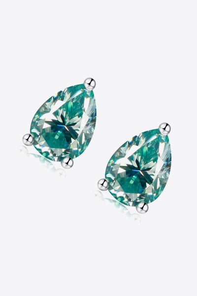 2 Carat Moissanite Teardrop Earrings - SHE BADDY© ONLINE WOMEN FASHION & CLOTHING STORE