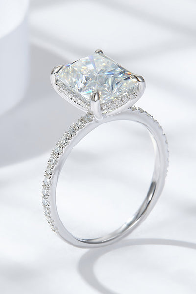 4 Carat Moissanite 4-Prong Side Stone Ring - SHE BADDY© ONLINE WOMEN FASHION & CLOTHING STORE