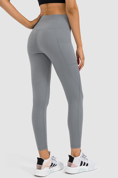 High Rise Yoga Leggings with Side Pocket - SHE BADDY© ONLINE WOMEN FASHION & CLOTHING STORE