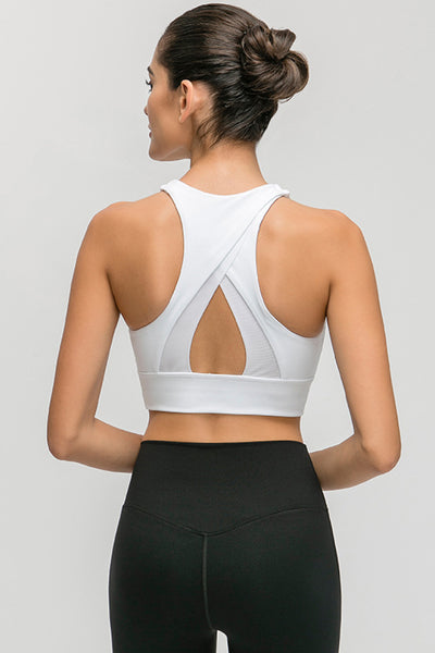 Halter Keyhole Sports Bra - SHE BADDY© ONLINE WOMEN FASHION & CLOTHING STORE