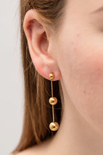 Ball Bead and Chain Stainless Steel Earrings - SHE BADDY© ONLINE WOMEN FASHION & CLOTHING STORE