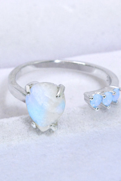 18K Rose Gold-Plated Moonstone Open Ring - SHE BADDY© ONLINE WOMEN FASHION & CLOTHING STORE