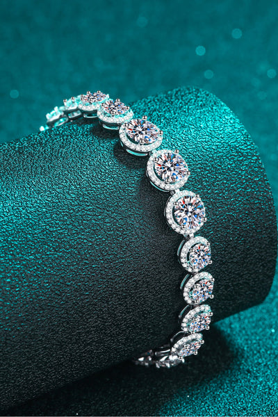 925 Sterling Silver 10.4 Carat Moissanite Bracelet - SHE BADDY© ONLINE WOMEN FASHION & CLOTHING STORE