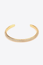 18K Gold-Plated Rhinestone Open Bracelet - SHE BADDY© ONLINE WOMEN FASHION & CLOTHING STORE