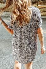 Animal Print Round Neck Tunic Tee with Pockets - SHE BADDY© ONLINE WOMEN FASHION & CLOTHING STORE