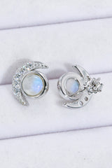 925 Sterling Silver Moonstone Stud Earrings - SHE BADDY© ONLINE WOMEN FASHION & CLOTHING STORE