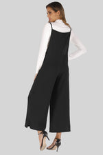 Full Size Cropped Wide Leg Overalls with Pockets - SHE BADDY© ONLINE WOMEN FASHION & CLOTHING STORE