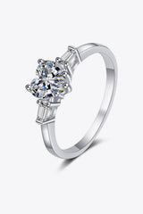 1.2 Carat Moissanite Heart Ring - SHE BADDY© ONLINE WOMEN FASHION & CLOTHING STORE