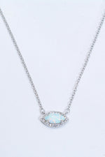 18k Rose Gold-Plated Opal Pendant Necklace - SHE BADDY© ONLINE WOMEN FASHION & CLOTHING STORE