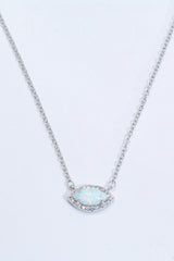 18k Rose Gold-Plated Opal Pendant Necklace - SHE BADDY© ONLINE WOMEN FASHION & CLOTHING STORE