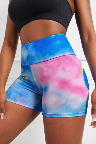 Wide Waistband High Waist Yoga Shorts - SHE BADDY© ONLINE WOMEN FASHION & CLOTHING STORE