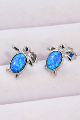 Opal Turtle Stud Earrings - SHE BADDY© ONLINE WOMEN FASHION & CLOTHING STORE