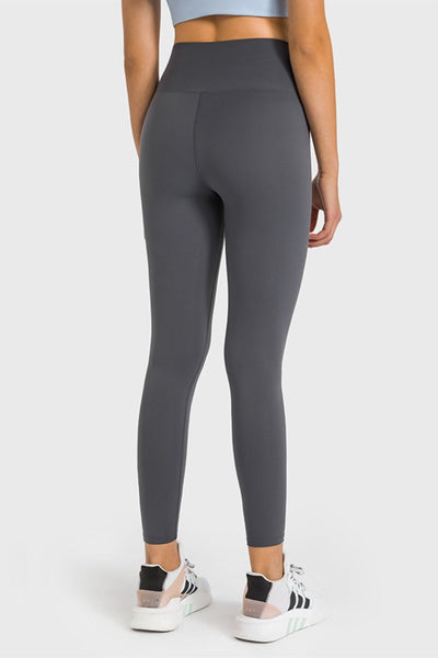 High Waist Ankle-Length Yoga Leggings - SHE BADDY© ONLINE WOMEN FASHION & CLOTHING STORE