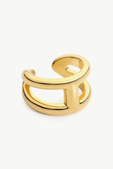 18K Gold Plated Double-Layered Open Ring - SHE BADDY© ONLINE WOMEN FASHION & CLOTHING STORE