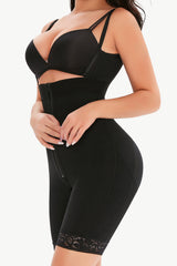 Full Size Lace Detail Zip-Up Under-Bust Shaping Bodysuit - SHE BADDY© ONLINE WOMEN FASHION & CLOTHING STORE