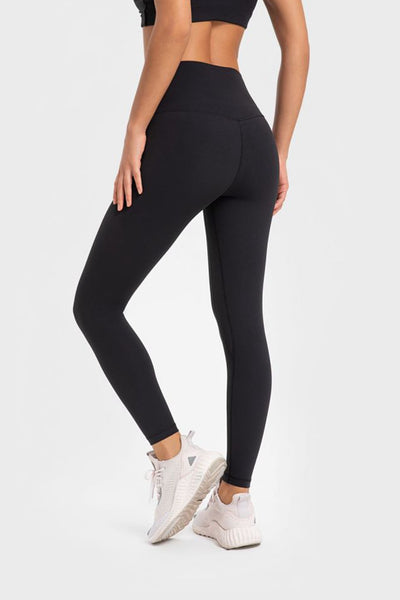 Highly Stretchy Wide Waistband Yoga Leggings - SHE BADDY© ONLINE WOMEN FASHION & CLOTHING STORE