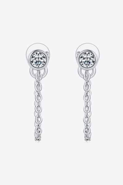 Inlaid Moissanite Chain Earrings - SHE BADDY© ONLINE WOMEN FASHION & CLOTHING STORE
