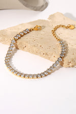 Inlaid Zircon 18K Gold Plated Bracelet - SHE BADDY© ONLINE WOMEN FASHION & CLOTHING STORE