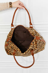 Animal Print Brushed Weekender Bag - SHE BADDY© ONLINE WOMEN FASHION & CLOTHING STORE