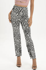 Zebra Print Straight Leg Pants - SHE BADDY© ONLINE WOMEN FASHION & CLOTHING STORE