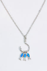 Opal Fish 925 Sterling Silver Necklace - SHE BADDY© ONLINE WOMEN FASHION & CLOTHING STORE