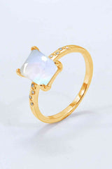 Square Moonstone Ring - SHE BADDY© ONLINE WOMEN FASHION & CLOTHING STORE