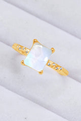 Square Moonstone Ring - SHE BADDY© ONLINE WOMEN FASHION & CLOTHING STORE