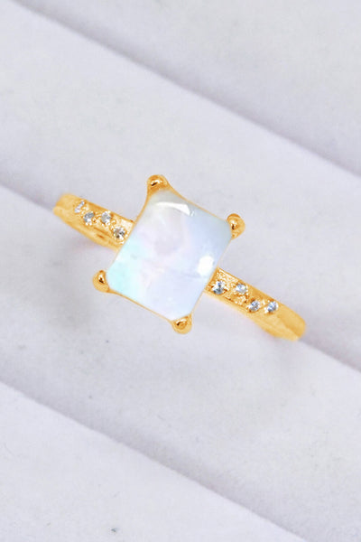 Square Moonstone Ring - SHE BADDY© ONLINE WOMEN FASHION & CLOTHING STORE
