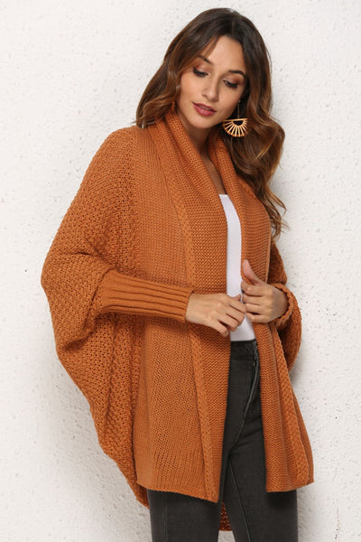 Open Front Dolman Sleeve Longline Cardigan - SHE BADDY© ONLINE WOMEN FASHION & CLOTHING STORE