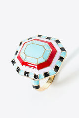 18K Gold Plated Multicolored Ring - SHE BADDY© ONLINE WOMEN FASHION & CLOTHING STORE
