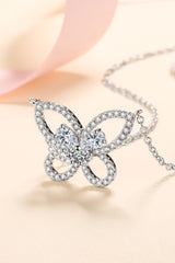 Moissanite Butterfly Pendant Necklace - SHE BADDY© ONLINE WOMEN FASHION & CLOTHING STORE