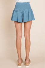 HEYSON Full Size Life's A Highway Mineral Washed Smocked Shorts - SHE BADDY© ONLINE WOMEN FASHION & CLOTHING STORE