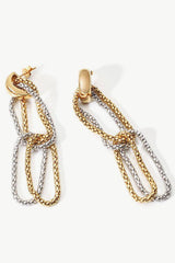 Gold-Plated D-Shaped Drop Earrings - SHE BADDY© ONLINE WOMEN FASHION & CLOTHING STORE
