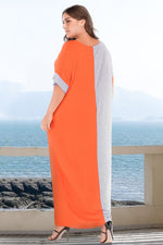 Plus Size Color Block Tee Dress with Pockets - SHE BADDY© ONLINE WOMEN FASHION & CLOTHING STORE