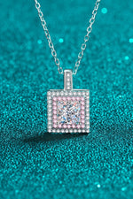 1 Carat Moissanite Square Pendant Chain Necklace - SHE BADDY© ONLINE WOMEN FASHION & CLOTHING STORE