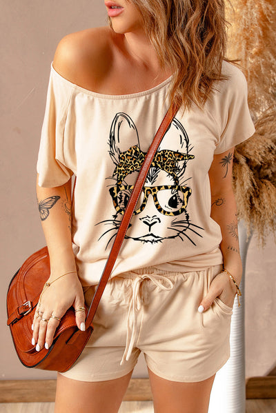 Easter Graphic Boat Neck Tee - SHE BADDY© ONLINE WOMEN FASHION & CLOTHING STORE