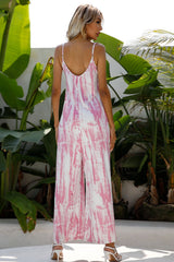 Tie-Dye Spaghetti Strap Jumpsuit with Pockets - SHE BADDY© ONLINE WOMEN FASHION & CLOTHING STORE