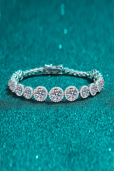 925 Sterling Silver 10.4 Carat Moissanite Bracelet - SHE BADDY© ONLINE WOMEN FASHION & CLOTHING STORE