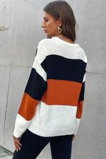 Longing For Fall Color Block Sweater - SHE BADDY© ONLINE WOMEN FASHION & CLOTHING STORE