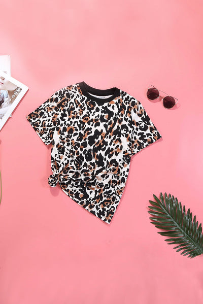 Leopard Print T-Shirt - SHE BADDY© ONLINE WOMEN FASHION & CLOTHING STORE