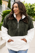 Plus Size Half Zipper Fleece Sweatshirt with Pocket - SHE BADDY© ONLINE WOMEN FASHION & CLOTHING STORE