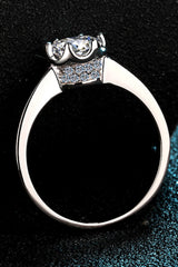 1 Carat Moissanite Rhodium-Plated Solitaire Ring - SHE BADDY© ONLINE WOMEN FASHION & CLOTHING STORE