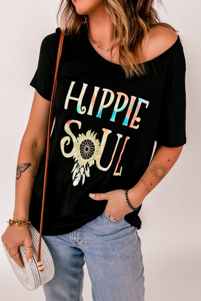 HIPPIE SOUL Graphic Tee - SHE BADDY© ONLINE WOMEN FASHION & CLOTHING STORE